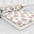 Carmel 100 % Cotton Satin 220 TC Fitted Sheet Set With 2 Pillow Cover - 1